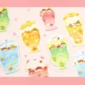 Leuke fruitvormige zelfklevende memo blaadjes kawaii kantoorartikelen voor school. - Twee Stijlen Gesplitst 12 Vel