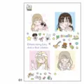 Cute girl sticker sheet for journaling and scrapbooking, waterproof decorative sticker. - 01 Headshot Sticker / 11x15.5cm