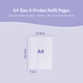 A4 3-vak binder binnenpagina's, transparante hoezen voor fotokaarten en tape collecties. - A4 Binnenpagina's Tien Vel (3-Laags 3-Raster Dubbelzijdig)