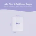 A4+ 3-grids binnenzijden voor stickers en tape collectie, heldere beschermhoes. - A4+ Binnenpagina's Vijftig Vel (2-Laags 3-Raster Enkelzijdig)
