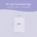 A4+ 2-vak map binnenpagina's doorzichtige hoezen voor briefpapier sticker opberging 10 stuks - A4+ Binnenpagina's Tien Vel (2-Laags 2-Groot Raster Enkelzijdig)