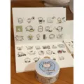 Weiche Urlaubs-Washi-Tape-Kollektion mit skurrilen Figuren fur kreative Tagebuch-Dekoration. - Washi Stanzform Brötchen DK Volle Rolle 5,18m