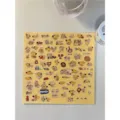 Schattige gele cartoon hond sticker vel eigenzinnige eten planner washi papier - Washi Stans Voedsel Editie Volledige Rol 5m