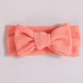 Bébé tricot gaufré bandeau nœud surdimensionné pour nourrisson accessoire cheveux - Rose Corail