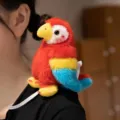 Loro de peluche hombro juguete tierno rojo azul animal de peluche muñeca regalo - Lintian Loro de Hombro - Rojo - 15cm