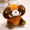 Lindo panda rojo pulsera de bofetada de peluche, muñeco de peluche suave para regalo. - Bebé Panda Rojo - Muñeca Cucú - 15cm