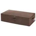 Scatola portaoggetti in tessuto marrone per sottoletto, organizer pieghevole per piumini. - Piccolo (76x38x17cm) / Caffè