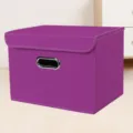 Faltbare Stoff Aufbewahrungsbox mit Deckel und paarse kleding organizer voor de kast - Lila