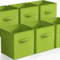 Green Foldable Fabric Storage Box Cube Organizer for Wardrobe Toy Bin SKU Display - Large (28x28x28cm) / Macaron Green