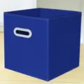 Scatola di immagazzinaggio in tessuto pieghevole per armadio, contenitore blu per vestiti. - Stile Cassetto Aperto Blu Profondo