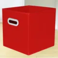 Scatola portaoggetti pieghevole in tessuto rosso cubo per vestiti e giocattoli casa. - Stile Cassetto Rosso