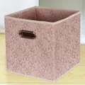 Scatola portaoggetti pieghevole in tessuto non tessuto, organizer floreale rosa. - Trifoglio Rosa