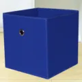 Scatola portaoggetti in tessuto blu contenitore pieghevole per armadio con manico in metallo - Blu Profondo