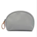 Piccola borsa cosmetica a conchiglia grigia trousse da trucco da viaggio portatile zip - Verde Grigio