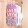 Organizer appeso per armadio con tasche trasparenti per biancheria intima e calzini pratico. - Viola