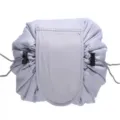 Borsa per trucco grigia con coulisse impermeabile custodia di stoccaggio cosmetico. - Grigio Puro