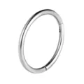 Stainless steel nose ring piercing jewelry silver hinged segment clicker ring for body piercing. - 1.2*10mm / Steel