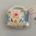 Floral print mini canvas coin purse cute small storage pouch for daily carrying item. - Painted Floral Wild