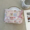 Cute cartoon fabric cosmetic bag portable zipper coin purse with tassel cute animal pattern - Spring Grid Order