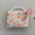 Floral print mini cosmetic pouch, cute small zipper coin purse for girls daily use. - Spring Vibe Floral Weave