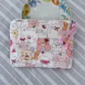 Cute cartoon printed zipper pouch, portable makeup cosmetic bag, small coin purse storage bag. - Sweet Fruit Cute Pet Party
