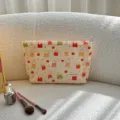 Cute cartoon bear cosmetic bag and canvas travel pouch for daily makeup and storage needs. - Soft and Cute Party