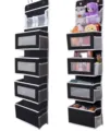 Organisateur suspendu pratique avec plusieurs poches en filet pour porte et chambre. - Style Maille 5 Couches / Noir