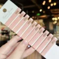 Acrylic pink hair clips detail view, stylish side hair barrettes for women and daily wear. - 10 Pieces/Pack / Pink