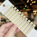 Acrylic rectangle duckbill hair clips set, elegant green hairpins for daily wear. - 10 Pieces/Pack / Cream