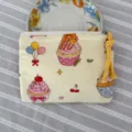 Cute mini canvas zipper pouch cute cartoon cupcake storage bag portable coin purse makeup bag. - Balloon Sweet Bunny Bag
