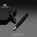 Stylo plume d'affaires Jinhao X159 avec grande plume et capuchon à vis en noir classique. - Stylo Unique (Sans Boîte) / Noir (Clip Argenté) Plume F