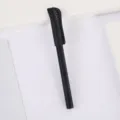 Black octagonal eternal pencil with leather sleeve, endless non-sharpening portable pen SKU. - Black