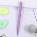 Purple plastic ballpoint pen, macaron color twist retractable pen for daily office use. - Candy Purple