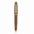 Bruine vulpen met gouden afwerking, glad schrijfinstrument, grote 40mm penpunt voor zakelijk - Enkele Pen (Geen Doos) / Bruin (Gouden Clip) EF Penpunt