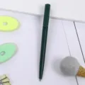 Green twist plastic ballpoint pen, smooth writing office and business promotional pen. - Dark Green