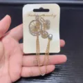 Elegant rhinestone bicycle brooch with tassel chain, vintage suit lapel pin for women. - Bicycle Style (13)