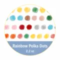 Zhuodawang rainbow polka dots washi tape variant sku sample display round sticker design - Watercolor Pill Washi Tape