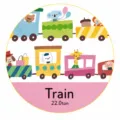 Schattige cartoon trein dieren washi tape decoratieve plakband voor dagboek planner - Kleine Trein Washi Tape