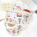 Schattige cupcake washi tape konijn dessert PET sticker voor journal knutselen decor - Sweet Cups (washi tape sample) / Verdelen