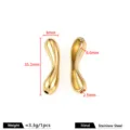 Stainless steel curved tube water drop pendant DIY handmade jewelry making accessory gold color - Twisted Water Drop Style (F334) / 8x35.2mm / Gold