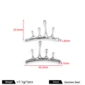 Stainless steel lava curved tube pendant DIY jewelry accessory silver color variant - Lava Water Drop Style (F335)