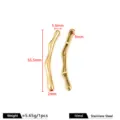 Stainless steel curved lava tube pendant finding for DIY jewelry making and pearl necklaces. - Irregular Twisted Style (F338)