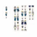 Leuke anime schoolmeisje stickerrol en washi tape set voor dagboek en handwerk decoratie. - Gedecanteerd | Dames Uniform Catalogus PET Stans 34cm