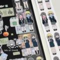 Joli rouleau d'autocollants rétro manga anime pour journal intime, carnet et scrapbooking créatif. - Rouleau Complet | Catalogue Uniformes Femme Papier Synthétique Découpe 5m