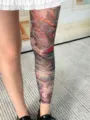 Summer thin tattoo pantyhose with stylish dragon and wave print high elastic sexy tights. - Dragon Print