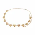 Cadena de cintura dorada de metal con corazones, elegante accesorio de cinturón para mujer. - Dorado