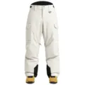 Waterproof insulated ski pants for men and women, thick cargo snow pants for winter sports. - S / Bottoms / Off White