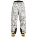 Winter waterproof camouflage ski pants for men and women, thickened outdoor snow cargo trousers. - Leaf White