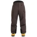 Winter waterproof ski pants for men and women, brown thick windproof outdoor cargo trousers. - Dark Coffee