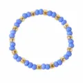Charming blue and gold beaded bracelet for women, stylish minimalist stacked design everyday jewelry. - Style H - Blue and Gold (FG-R24011204H)
